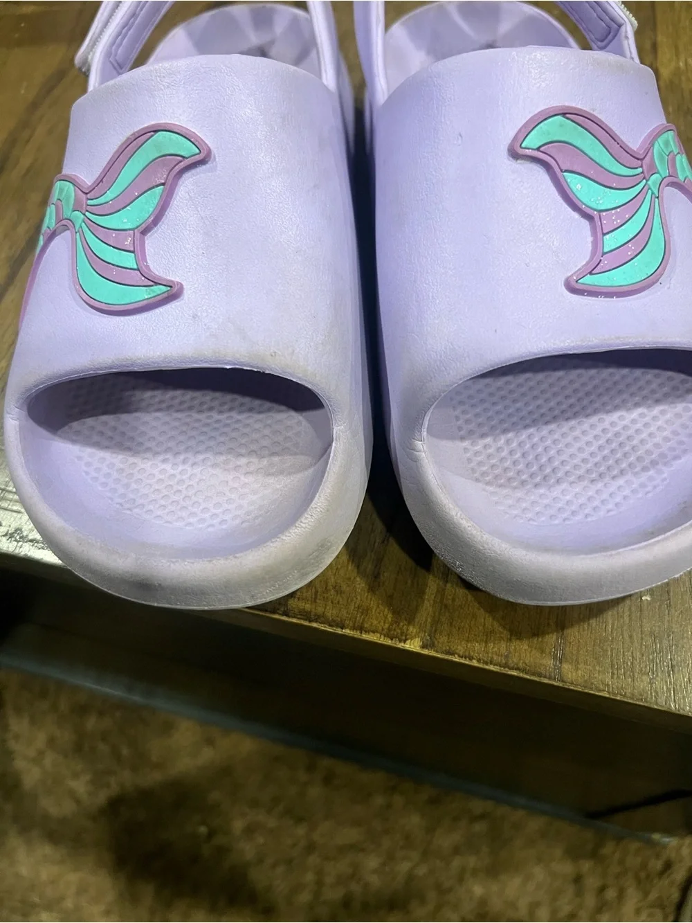 Girls' Lavender Mermaid Sandal Clogs - Kids Shoes wonder nation size 11-12